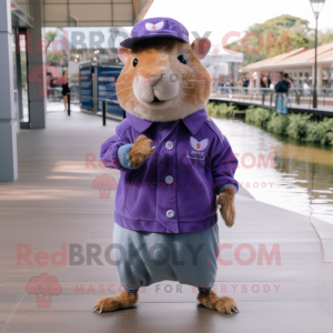 Lavendel Capybara mascotte...