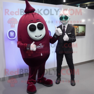 Maroon Onion maskot kostume...