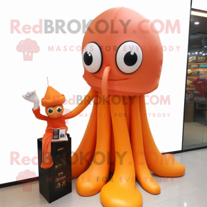 Orange Squid mascotte...