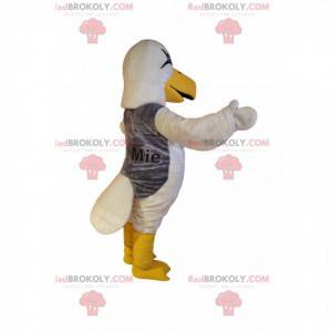 Mascot white gull with its large yellow beak - Redbrokoly.com