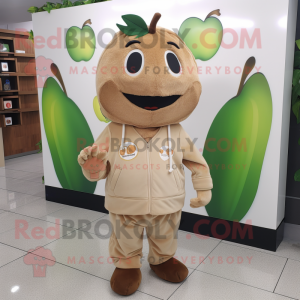 Tan Apple mascotte kostuum...