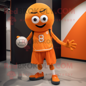 Orange jonglere maskot...