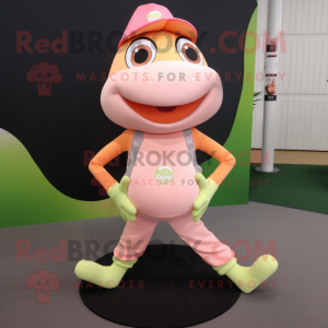 Peach Frog maskot kostume...