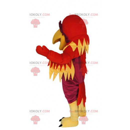 Mascotte de phoenix fushia, rouge et jaune - Redbrokoly.com