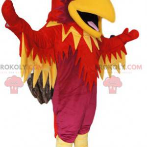 Mascot fénix fucsia, rojo y amarillo - Redbrokoly.com