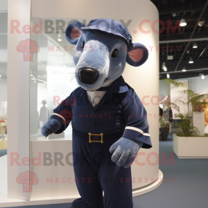 Navy Tapir maskot kostume...