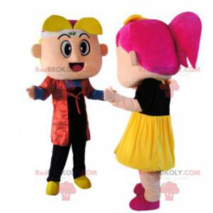 Super fun little girl and little boy mascot duo - Redbrokoly.com