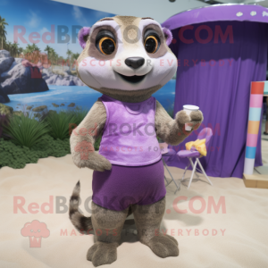 Lavendel Meerkat mascotte...