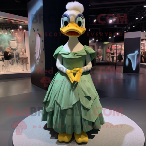 Olive Duck mascotte kostuum...