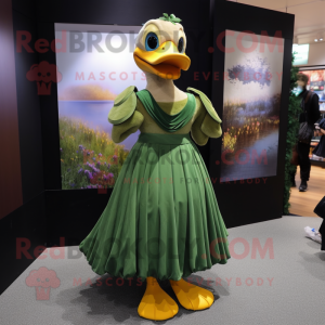 Olive Duck mascotte kostuum...