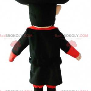 Mascota pirata con un hermoso disfraz negro. - Redbrokoly.com