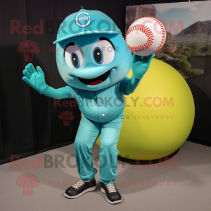 Turkos baseball boll maskot...