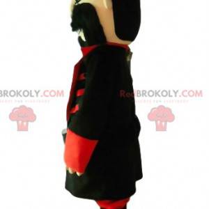 Mascota pirata con un hermoso disfraz negro. - Redbrokoly.com