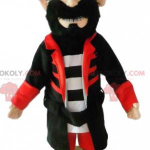 Mascotte pirata con un bellissimo costume nero. - Redbrokoly.com