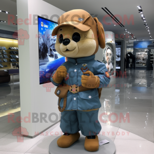 nan Air Force Soldier mascot costume character dressed with a Sweater and Bracelets