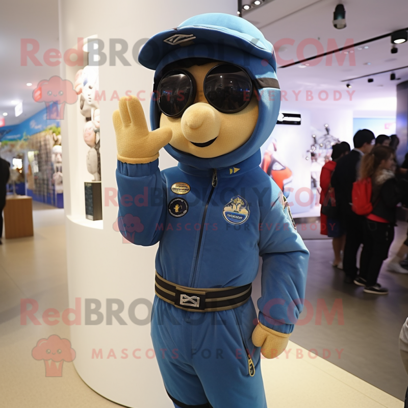 nan Air Force Soldier mascot costume character dressed with a Sweater and Bracelets