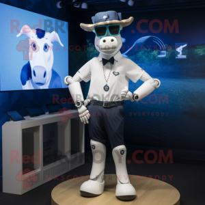 Navy Beef Stroganoff mascot costume character dressed with a Bikini and Smartwatches