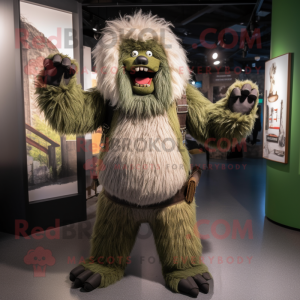 Olive Yeti Maskottchen...