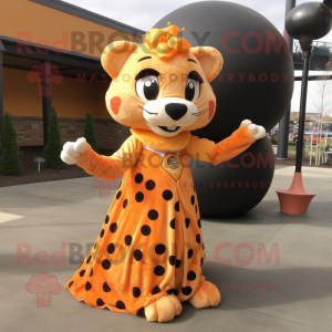 Orange Cheetah mascotte...