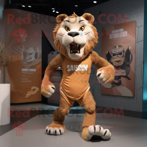 Rust Smilodon maskot kostym...