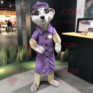 Lavendel Meerkat mascotte...