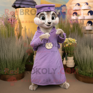 Lavendel Meerkat mascotte...