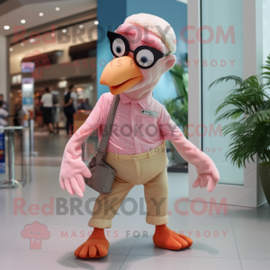 Peach Flamingo maskot...