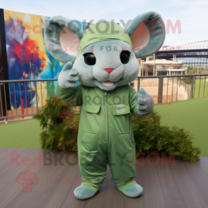 Groene Chinchilla mascotte...