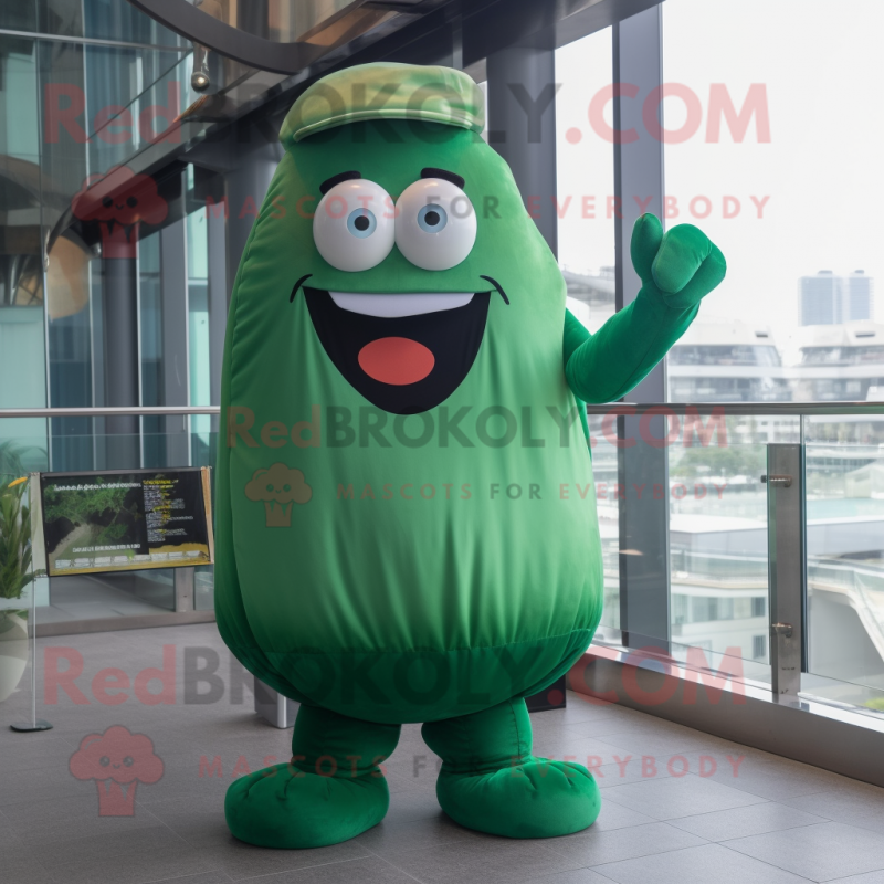 Green Oyster mascot costume character dressed with a Tank Top and Ties Green Oyster mascot costume character dressed with a Tank Top and Ties