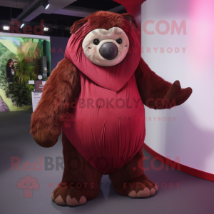 Maroon Giant Sloth mascotte...