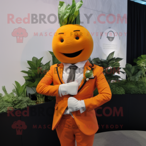 Orange Beet maskot kostume...