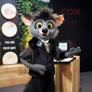 Olive Aye-Aye mascot costume character dressed with a Tuxedo and Digital watches