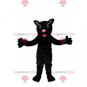 Mascotte zwarte panter met mooie blauwe ogen - Redbrokoly.com