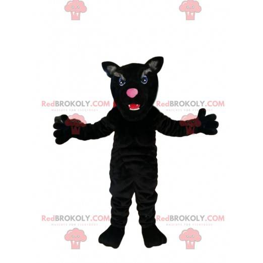 Mascote da pantera negra com lindos olhos azuis - Redbrokoly.com