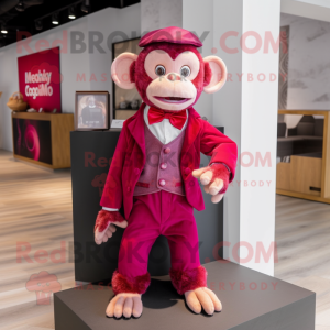 Magenta Monkey maskot drakt...