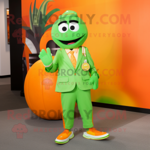 Lime Green Orange mascotte...