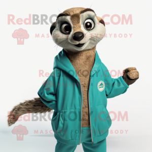 Blågrønn Meerkat maskot...