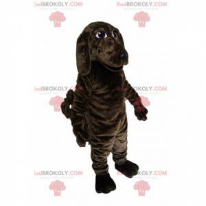 Mascotte cane marrone e nero. Costume da cane marrone -