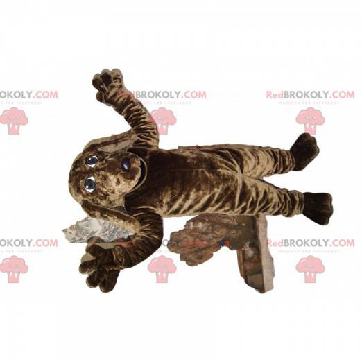 Mascotte cane marrone e nero. Costume da cane marrone -