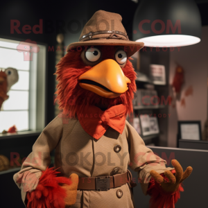 Rust Rooster maskot kostym...