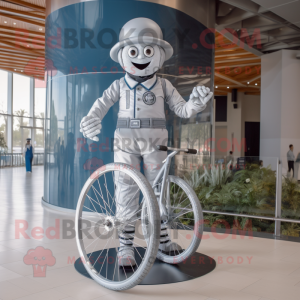 Sølv Unicyclist maskot...