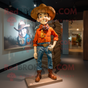 nan Cowboy mascot costume character dressed with a Shorts and Headbands