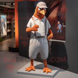 Rust Pigeon maskot kostume...