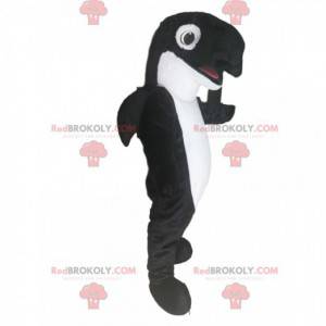 Black and white killer whale mascot. Orca costume -