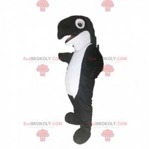 Mascotte balena assassina in bianco e nero. Costume da Orca -