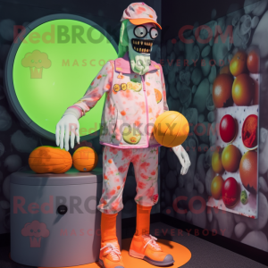 Peach Zombie maskot kostym...