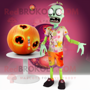 Peach Zombie maskot drakt...