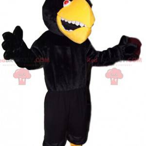 Very aggressive eagle mascot with a yellow beak. Eagle costume