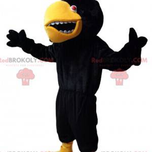 Very aggressive eagle mascot with a yellow beak. Eagle costume