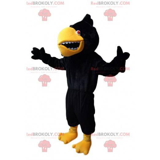 Very aggressive eagle mascot with a yellow beak. Eagle costume